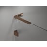 Mexen Lunar L paravan cadă 1-panou 70 x 150 cm, transparent, aur roz - 897L-070-000-60-00