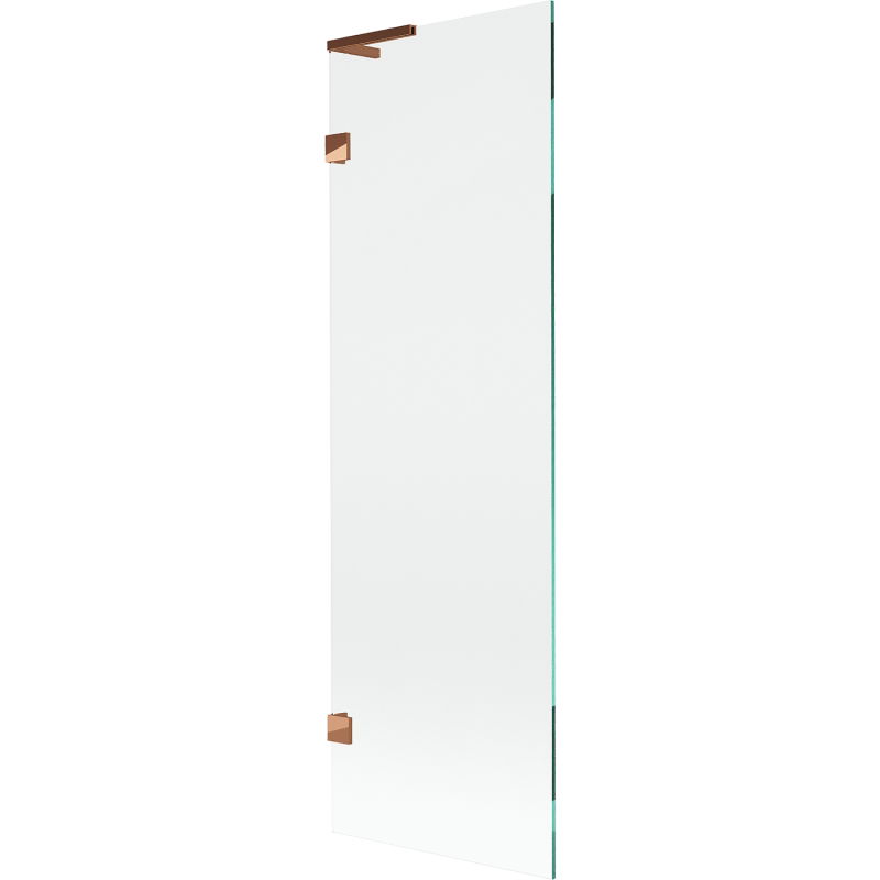 Mexen Lunar L fürdőkádparaván 1-szárnyú, 60 x 150 cm, átlátszó, rózsaarany - 897L-060-000-60-00