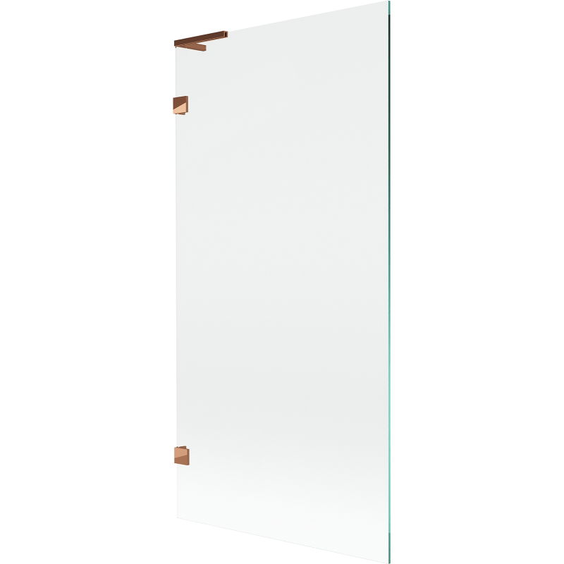 Mexen Lunar L kádparaván, 1-szárnyú, 90 x 150 cm, átlátszó, rózsaarany - 897L-090-000-60-00