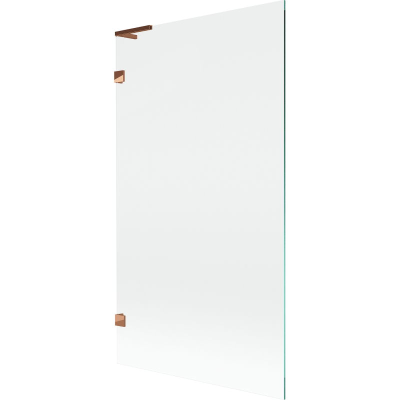 Mexen Lunar L kádparaván 1 szárnyú 100 x 150 cm, átlátszó, rózsaarany - 897L-100-000-60-00