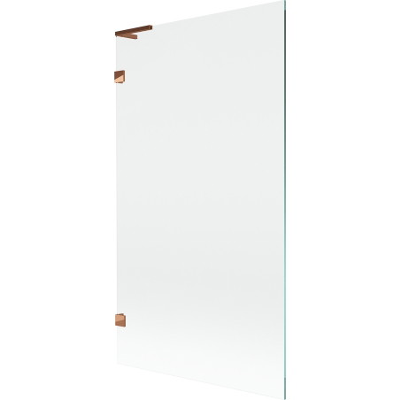 Mexen Lunar L paravan de cadă, cu 1 panou 100 x 150 cm, transparent, aur roz - 897L-100-000-60-00