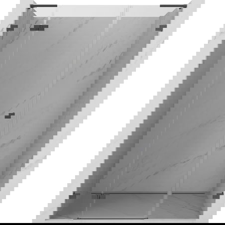 Mexen Lunar L uși de duș batante stânga 150 cm, transparente, gri pistol periat - 834SL-150-050-66-00-L