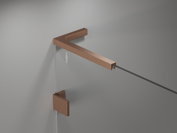 Mexen Lunar L paravan cadă cu 1 aripă 50 x 150 cm, transparent, cupru periat - 897L-050-000-65-00