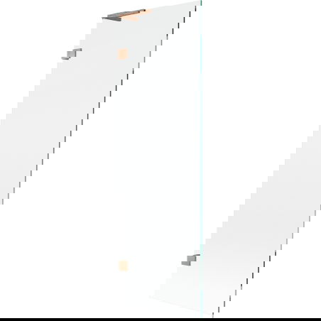 Mexen Lunar L fürdőkád paraván, 1-részes, 60 x 150 cm, átlátszó, kefélt réz - 897L-060-000-65-00