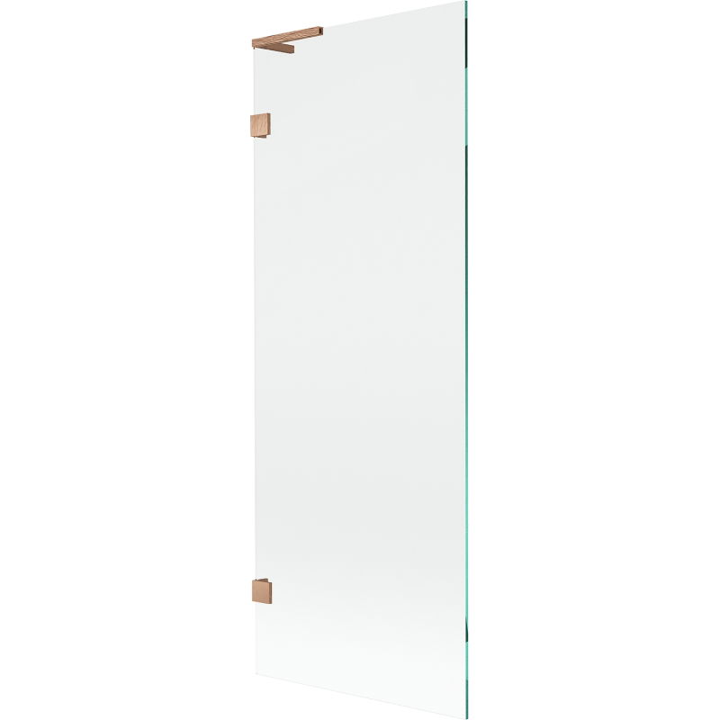 Mexen Lunar L kádparaván egyajtós 70 x 150 cm, átlátszó, csiszolt réz - 897L-070-000-65-00