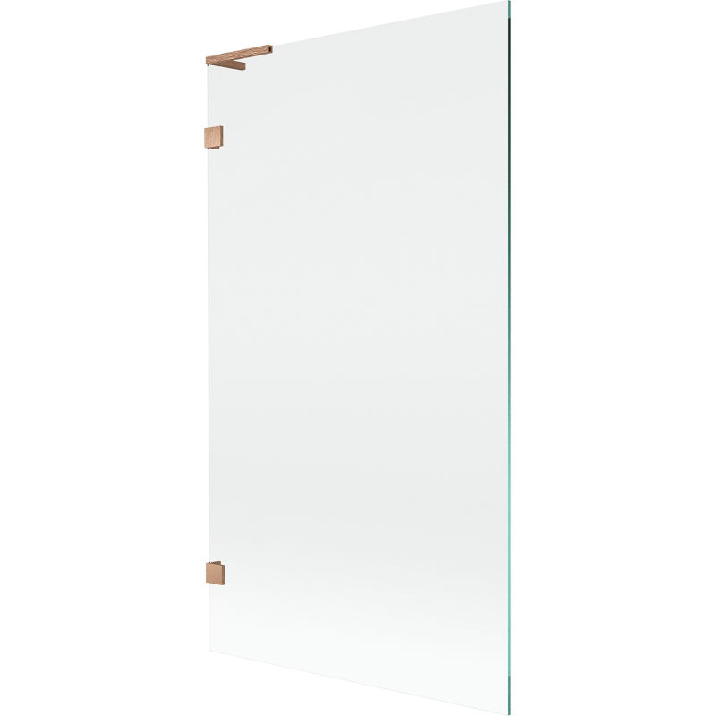 Mexen Lunar L kádparaván 1-szárnyú 100 x 150 cm, átlátszó, selyemfényű réz - 897L-100-000-65-00
