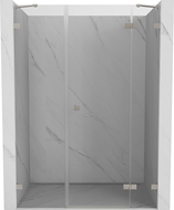 Mexen Lunar uși de duș batante dreapta 125 cm, transparent, nichel periat - 834S-125-050-97-00-P
