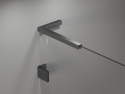 Mexen Lunar L fürdőkád paraván, 1-szárnyú, 50 x 150 cm, átlátszó, gun gray kefélt - 897L-050-000-66-00