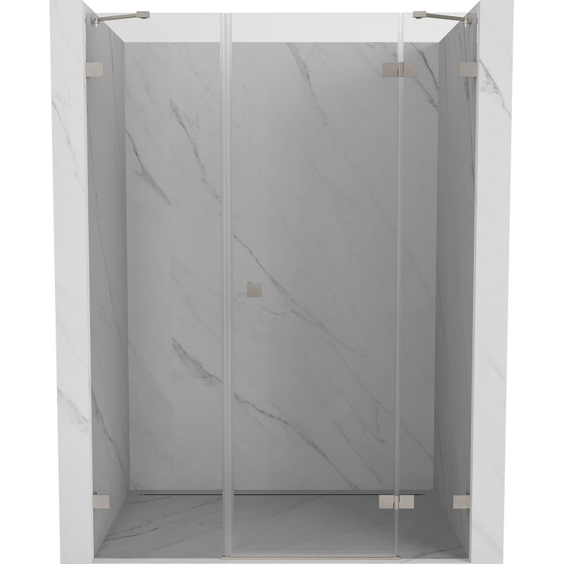 Mexen Lunar uși de duș batante dreapta 135 cm, transparent, nichel periat - 834S-135-050-97-00-P