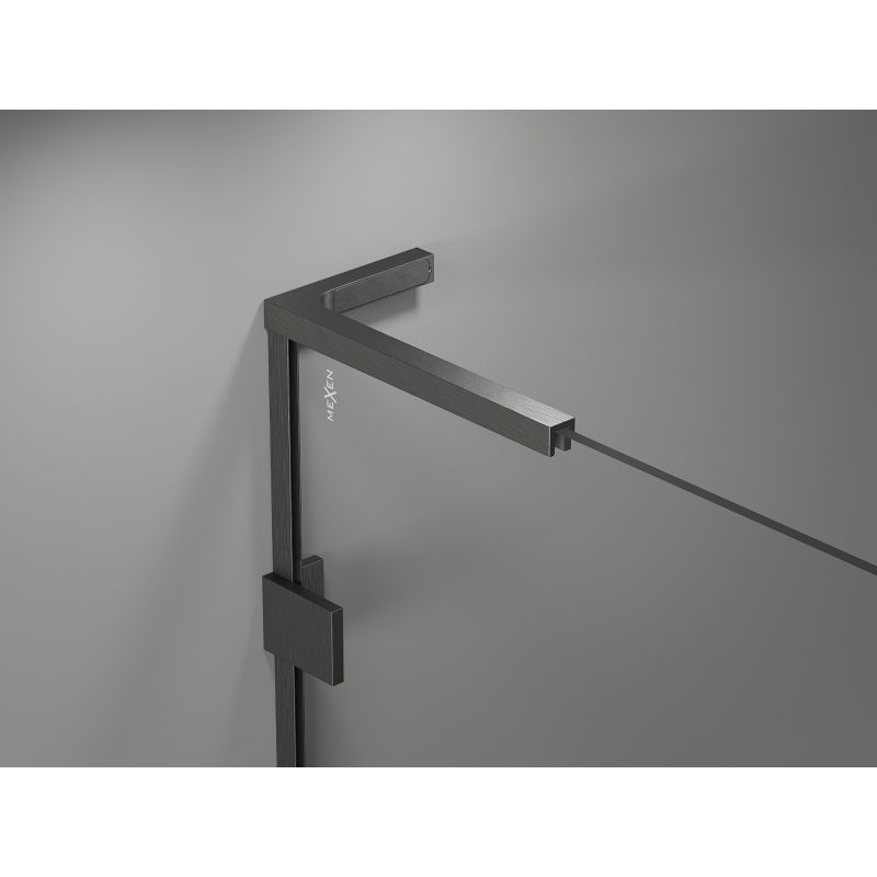 Mexen Lunar L paravan pentru cadă 1-canat 90 x 150 cm, transparent, gri pistol periat - 897L-090-000-66-00