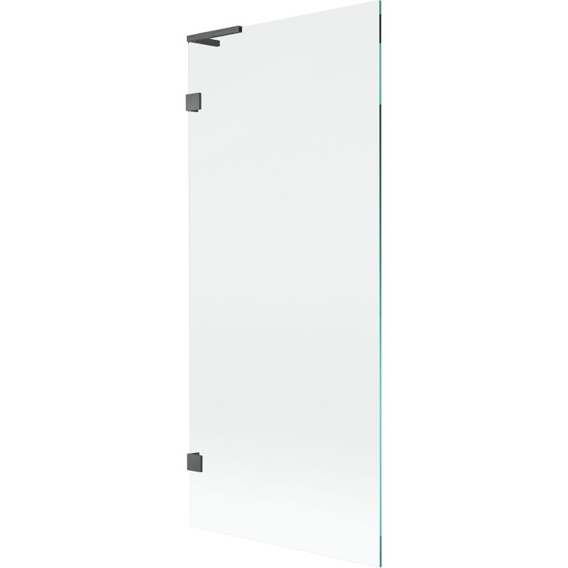 Mexen Lunar L kádparaván, 1-szárnyú, 80 x 150 cm, átlátszó, szálcsiszolt gun gray - 897L-080-000-66-00