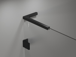 Mexen Lunar L paravan cadă 1-canată 50 x 150 cm, transparent, negru - 897L-050-000-70-00