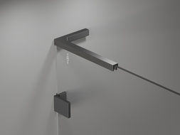 Mexen Lunar L fürdőkád paraván 1 szárnyú 80 x 150 cm, átlátszó, gun metal - 897L-080-000-95-00