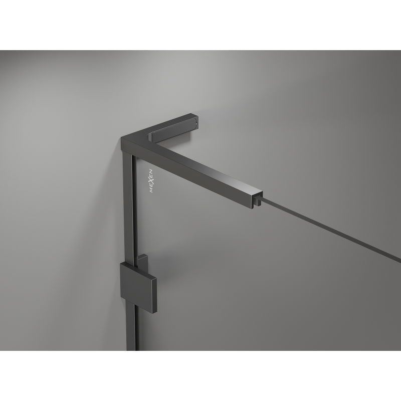 Mexen Lunar L paravan de baie cu 1 panou 100 x 150 cm, transparent, gun metal - 897L-100-000-95-00