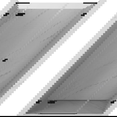 Mexen Lunar L ușă de duș batantă stânga 140 cm, transparentă, neagră - 834SL-140-050-70-00-L