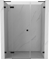 Mexen Lunar L zuhanyajtó balos nyíló 140 cm, átlátszó, fekete - 834SL-140-050-70-00-L