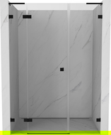Mexen Lunar L uși de duș batante stânga 150 cm, transparent, negru - 834SL-150-050-70-00-L