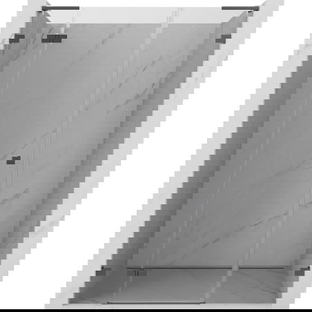 Mexen Lunar L uși de duș batante stânga 125 cm, transparente, gun metal - 834SL-125-050-95-00-L