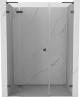 Mexen Lunar L Ușa de duș pivotantă stânga 135 cm, transparentă, gun metal - 834SL-135-050-95-00-L