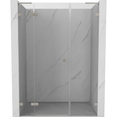 Mexen Lunar L ușă de duș batantă stânga 125 cm, transparentă, nichel periat - 834SL-125-050-97-00-L