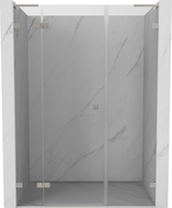 Mexen Lunar L uși de duș batante stânga 130 cm, transparent, nichel periat - 834SL-130-050-97-00-L