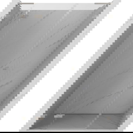 Mexen Lunar L uși de duș cu deschidere stânga 145 cm, transparent, nichel periat - 834SL-145-050-97-00-L