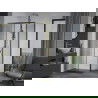 Mexen Apia cabină de duș extensibilă 135 x 100 cm, transparent, Aurie - 840-135-100-50-00