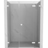 Ușile de duș rabatabile dreapta Mexen Lunar L 135 cm, transparent, alb - 834SL-135-050-20-00-P