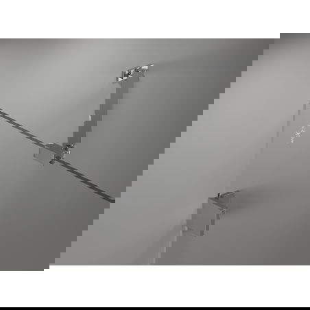 Mexen Lunar paravan de cadă cu 2 aripi, stânga 120 x 150 cm, transparent, crom - 897-120-100-01-00-L