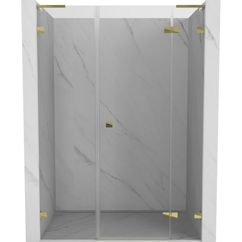 Mexen Lunar L uși de duș batante dreapta 125 cm, transparente, aurii - 834SL-125-050-50-00-P