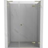 Mexen Lunar L jobboldali nyíló zuhanyajtó 130 cm, átlátszó, arany - 834SL-130-050-50-00-P