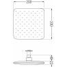 Mexen D-62 pară de tip ploaie 20x20 cm, Albă - 79762-20