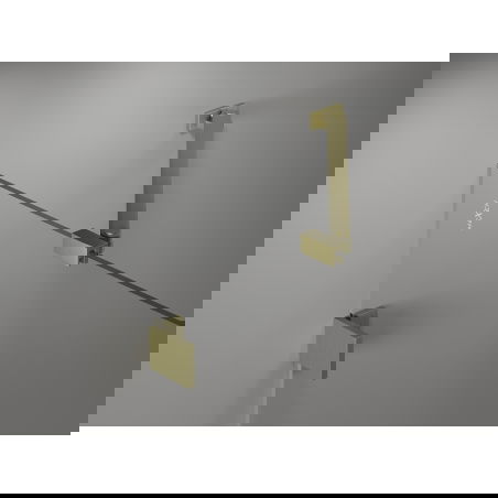 Paravan cadă Mexen Lunar cu 2 panouri, stânga, 110 x 150 cm, transparent, aurit periat - 897-110-100-55-00-L