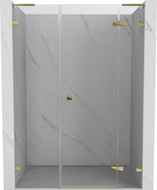 Mexen Lunar L ușă de duș pivotantă dreapta 155 cm, transparentă, aurie - 834SL-155-050-50-00-P