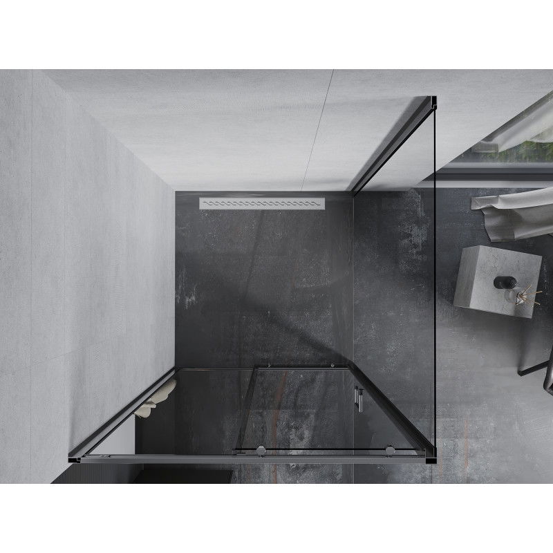 Mexen Apia csúszó zuhanykabin 100 x 100 cm, átlátszó, króm - 840-100-100-01-00