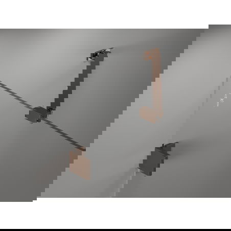 Mexen Lunar paravan de baie cu 2 uși, stânga 80 x 150 cm, transparent, aur roz - 897-080-100-60-00-L