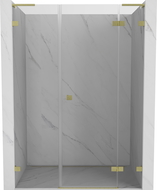Mexen Lunar L uși de duș pivotante dreapta 125 cm, transparent, auriu periat - 834SL-125-050-55-00-P