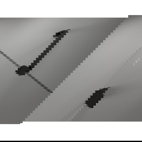 Mexen Lunar paravan de baie cu 2 uși, stânga, 120 x 150 cm, transparent, negru - 897-120-100-70-00-L