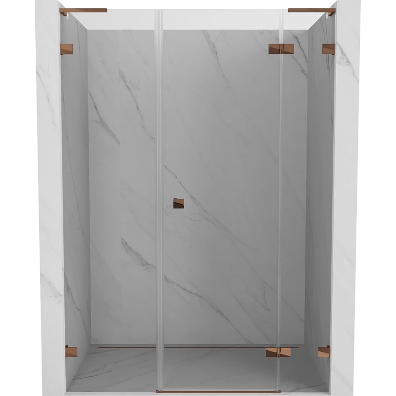 Mexen Lunar L ușile de duș cu deschidere spre dreapta 140 cm, transparent, aur roz - 834SL-140-050-60-00-P