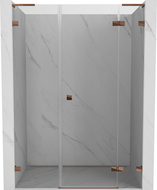 Mexen Lunar L ușile de duș cu deschidere spre dreapta 140 cm, transparent, aur roz - 834SL-140-050-60-00-P