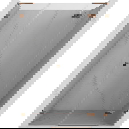 Mexen Lunar L ușile de duș batante dreapta 150 cm, transparent, aur roz - 834SL-150-050-60-00-P