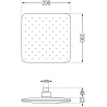 Mexen D-62 pară de tip ploaie 20x20 cm, Aurie - 79762-50