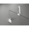 Mexen Lunar paravan cadă cu 2 aripi dreapta 120 x 150 cm, transparent, alb - 897-120-100-20-00-P