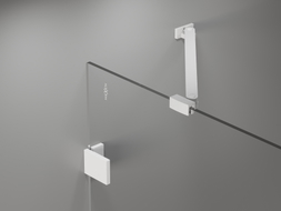 Mexen Lunar paravan cadă cu 2 aripi dreapta 120 x 150 cm, transparent, alb - 897-120-100-20-00-P