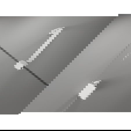 Paravan cadă Mexen Lunar cu 2 panouri, dreapta 140 x 150 cm, transparent, alb - 897-140-100-20-00-P