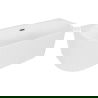 Mexen Sella cada liberă de perete, dimensionată 170 x 80 cm, alb mat, preaplin gun metal - 52711708000-95