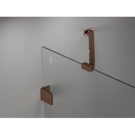 Mexen Lunar paravan de cadă cu 2 uși, dreapta, 100 x 150 cm, transparent, aur roz - 897-100-100-60-00-P