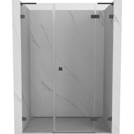 Mexen Lunar L jobb oldali zuhanyajtó 140 cm, átlátszó, gun szürke kefélt - 834SL-140-050-66-00-P