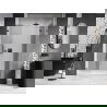 Mexen Lunar L ușă de duș batantă dreapta 140 cm, transparentă, gri metalic periat - 834SL-140-050-66-00-P