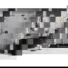 Mexen Lunar L ușă de duș pivotantă dreaptă 155 cm, transparentă, gri armat periat - 834SL-155-050-66-00-P